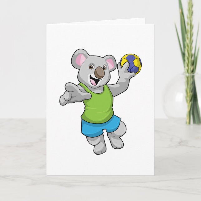 Koala med handbollssporter kort (Framsida)
