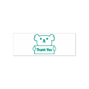 Koala med text självfärgande stämpel