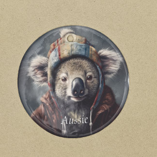 Koala med vinter-hatt, anpassade julgransprydnad keramik