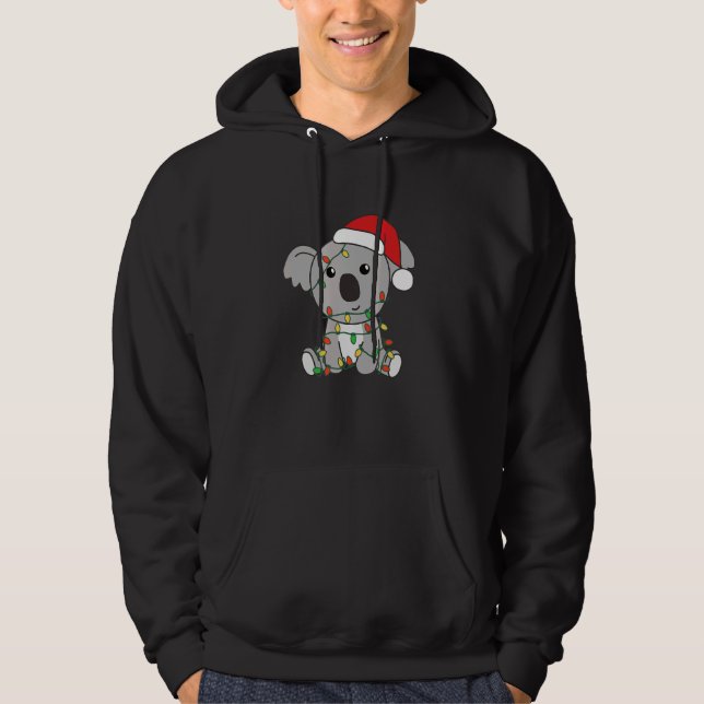Koala Merry Christmas Winter Animals Koalas Christ Hoodie (Framsida)