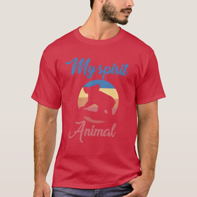Koala Mina Djur rolig T Shirt (Framsida)