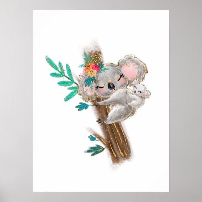 Koala Mor och Baby Poster (Framsidan)