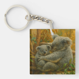 Koala Mor och Joey på hösten Canopy