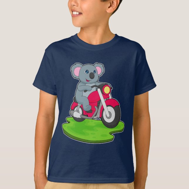 Koala Motorcykel T Shirt (Framsida)