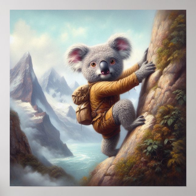 Koala Mountain klättring Poster (Framsidan)