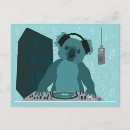 Koala Music DJ Postkort Helg Vykort