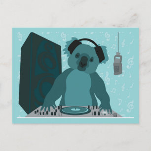 Koala Music DJ Postkort Helg Vykort