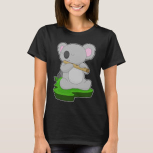 Koala Musician Flute Music T Shirt