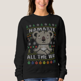 Koala Namaste hela vägen god jul T Shirt