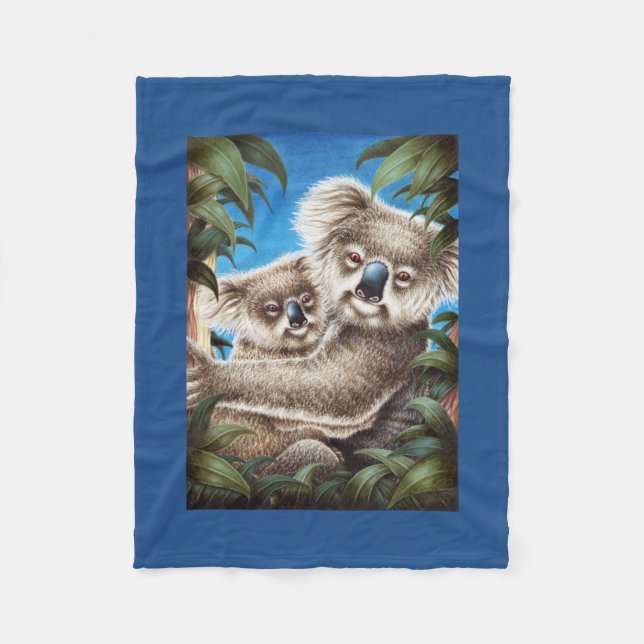 Koala och baby fleecefilt (Framsidan)