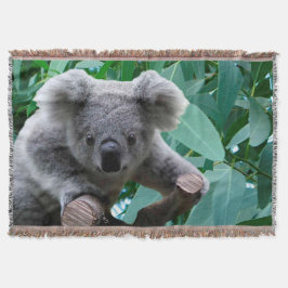 Koala och Eucalyptus Filt