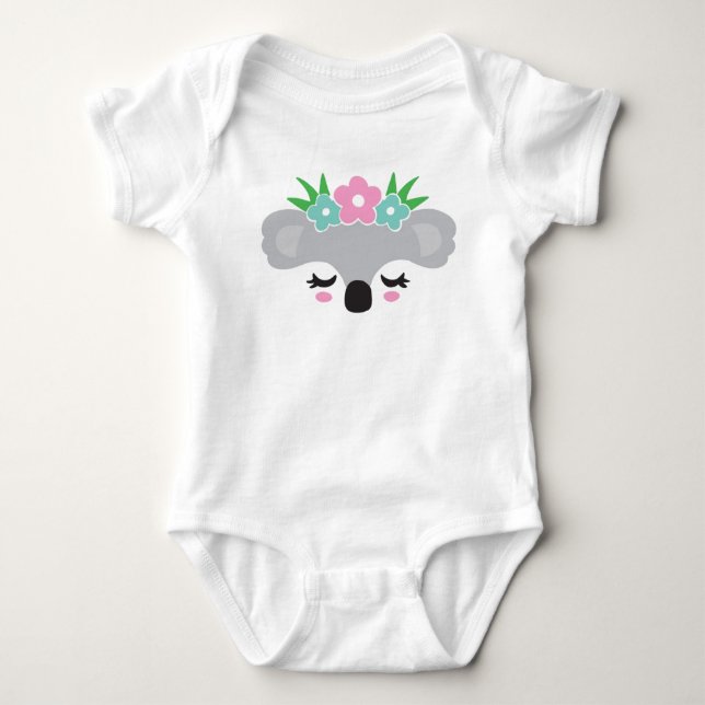 Koala och Glowers Baby Sleeper T Shirt (Framsida)