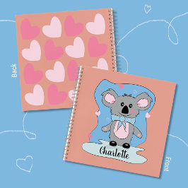 Koala och Hearts Kid Handwrite Notebook