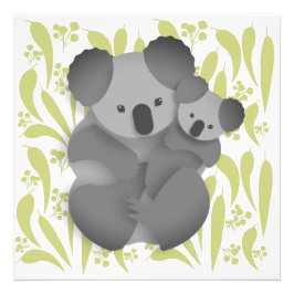 Koala och Joey Fototryck