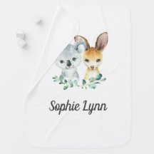 Koala och Kangaroo Baby Blanket