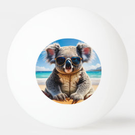 Koala on a sandy beach Merry Christmas Pingisboll