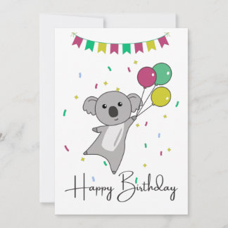Koala önskar glad födelsedag till dig Koalas Inbju Inbjudningar
