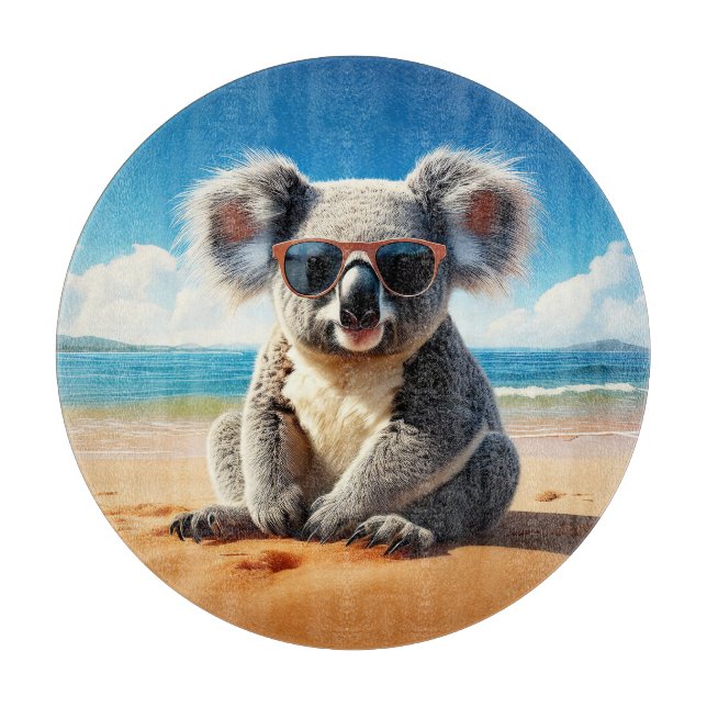 Koala på en sandstrand (Framsidan)