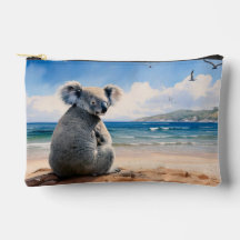 Koala på en sandstrand