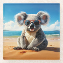 Koala på en sandstrand