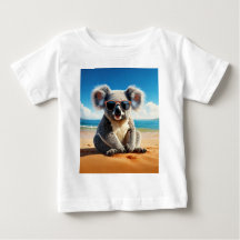 Koala på en sandstrand