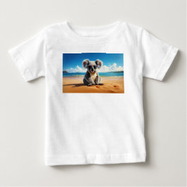 Koala på en sandstrand t shirt