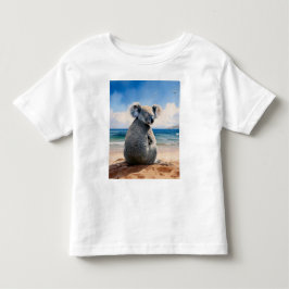 Koala på en sandstrand t shirt