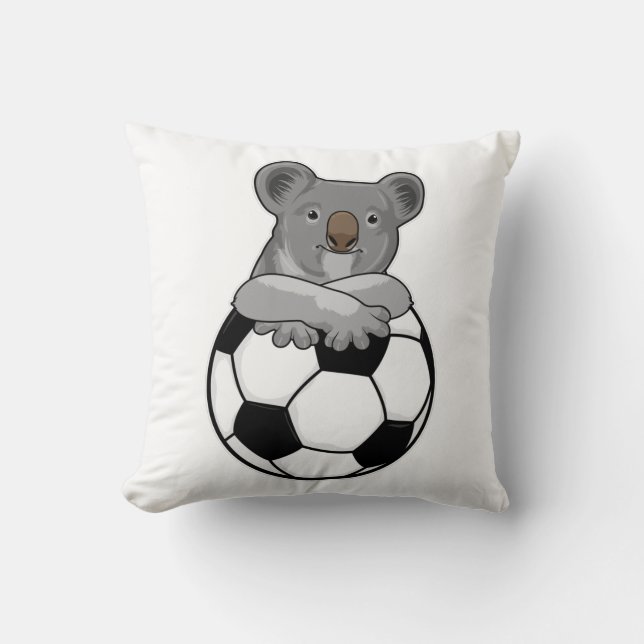 Koala på fotbollssport kudde (Framsida)