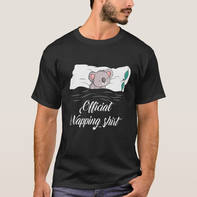 Koala Pajamas Koala Älskare Officiell Napping T Shirt (Framsida)