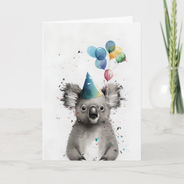 Koala Party-hälsningskort Kort (Framsida)