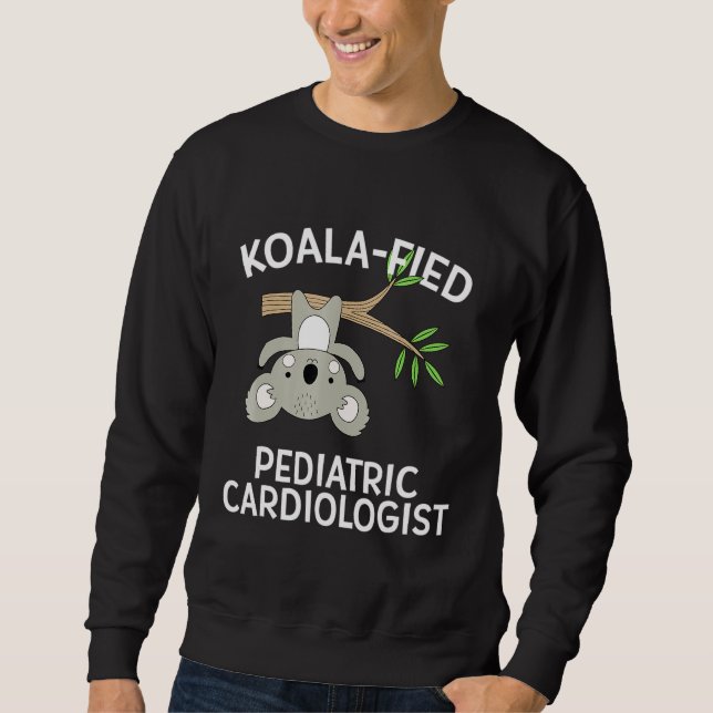 Koala Pediatriska kardiologi Cute Funny Pun Lång Ärmad Tröja (Framsida)
