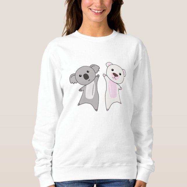 Koala Polar Bear Cute Animals Children T Shirt (Framsida)