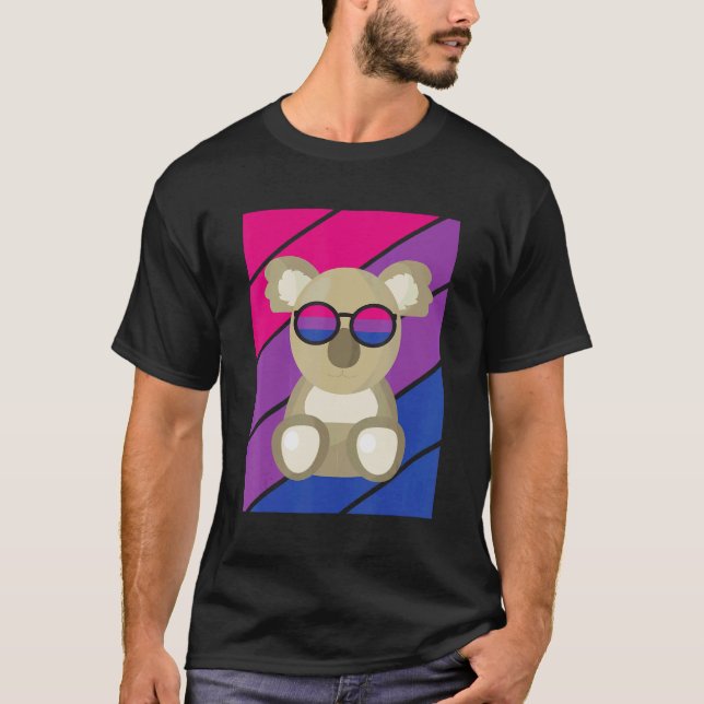 koala Pride Bisexual Flag LGBTQ Proud Ally Pride S T Shirt (Framsida)
