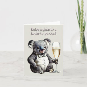 Koala Pun-hälsningskort Kort