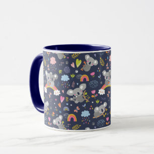 Koala Rainbow Kärlek Mönster Mugg
