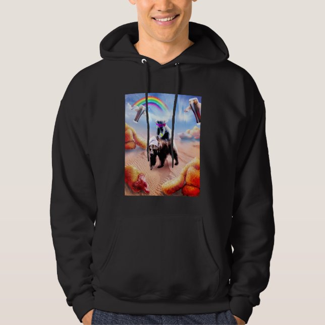 Koala Riding Bear med Chicken Nuggets och Cola Hoodie (Framsida)