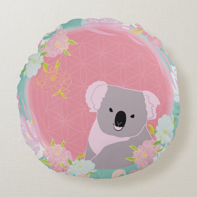 koala rund kudde (Framsidan)