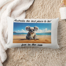 Koala sandstrand Australien bästa platsen att vara Lumbarkudde