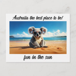 Koala sandstrand Australien det bästa stället att Helg Vykort