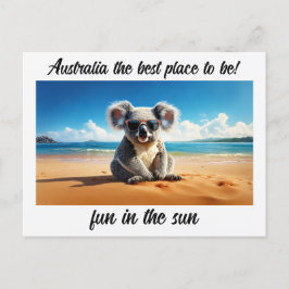 Koala sandstranden Australien är det bästa ställe  Helg Vykort