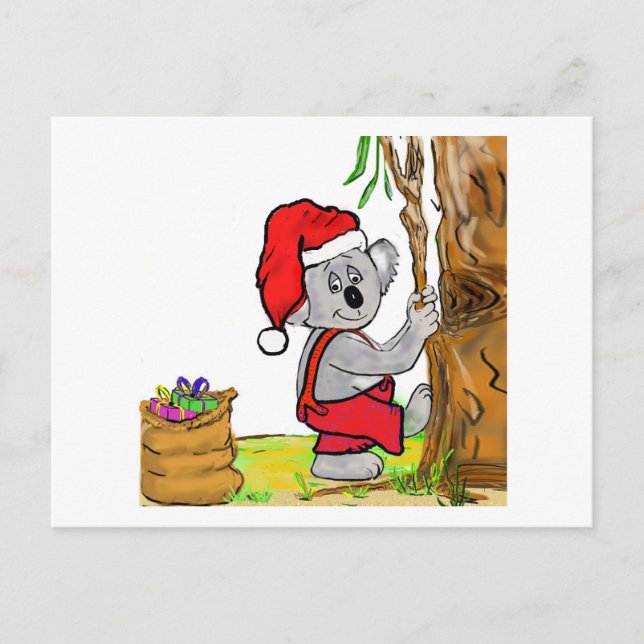 Koala Santa Helg Vykort (Framsida)