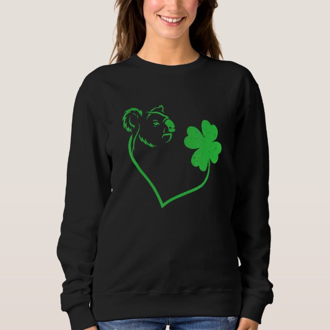 Koala Shamrock Heart C Löv St patrick's day T Shirt (Framsida)