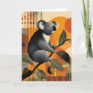Koala sittande i ett träd anteckningskort