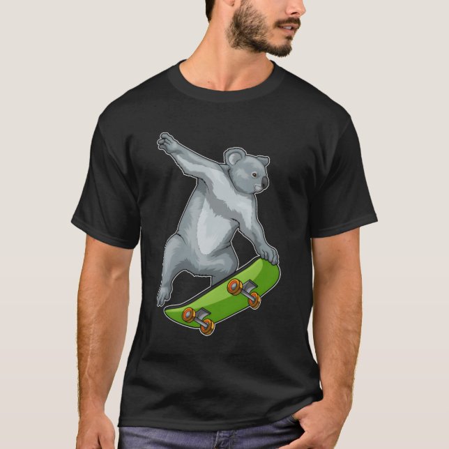 Koala Skater Skateboard Sports girl T Shirt (Framsida)