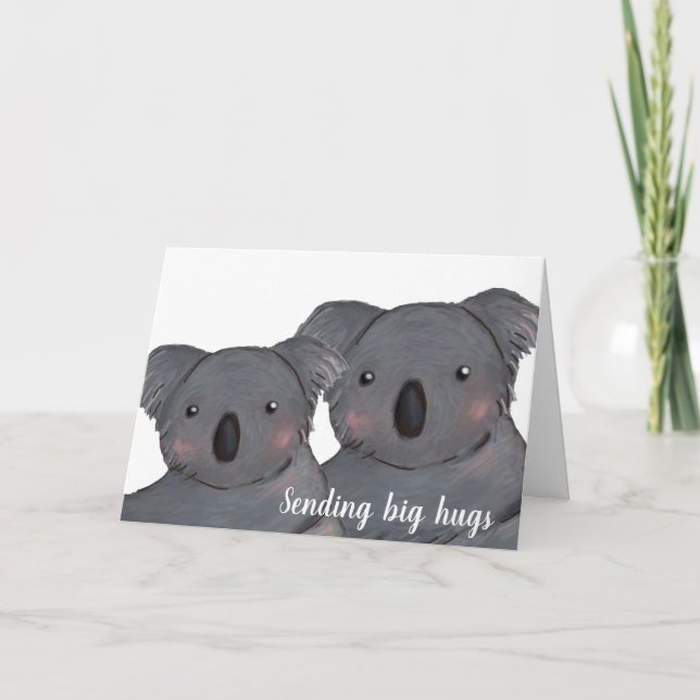 Koala skickar stora hugg kort (Framsida)
