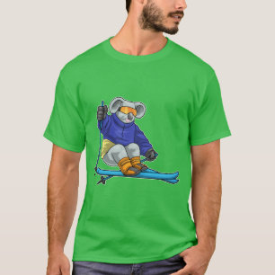 Koala Skier Ski goggles Ski T Shirt