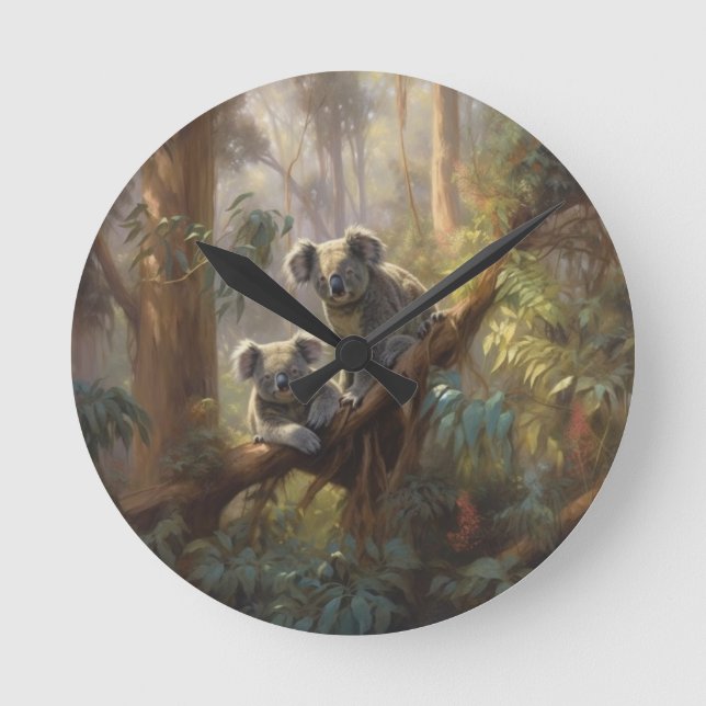 Koala Skogsdrommar Rund Klocka (Framsida)