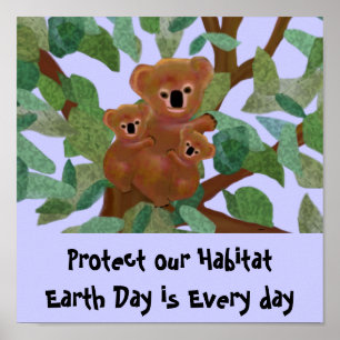 Koala skyddar vår livsmiljö Poster