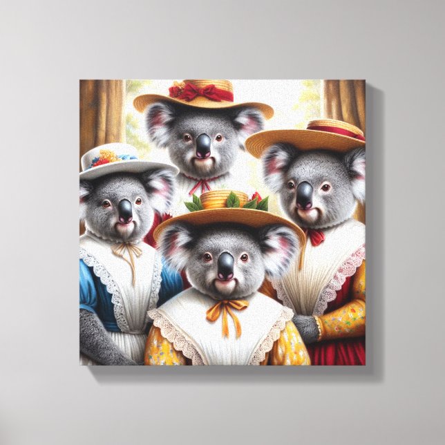 Koala Små Kvinnor Canvastryck (Framsida)
