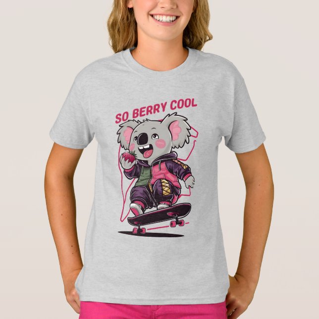 koala So Berry Coola Retro Strawberry T Shirt (Framsida)
